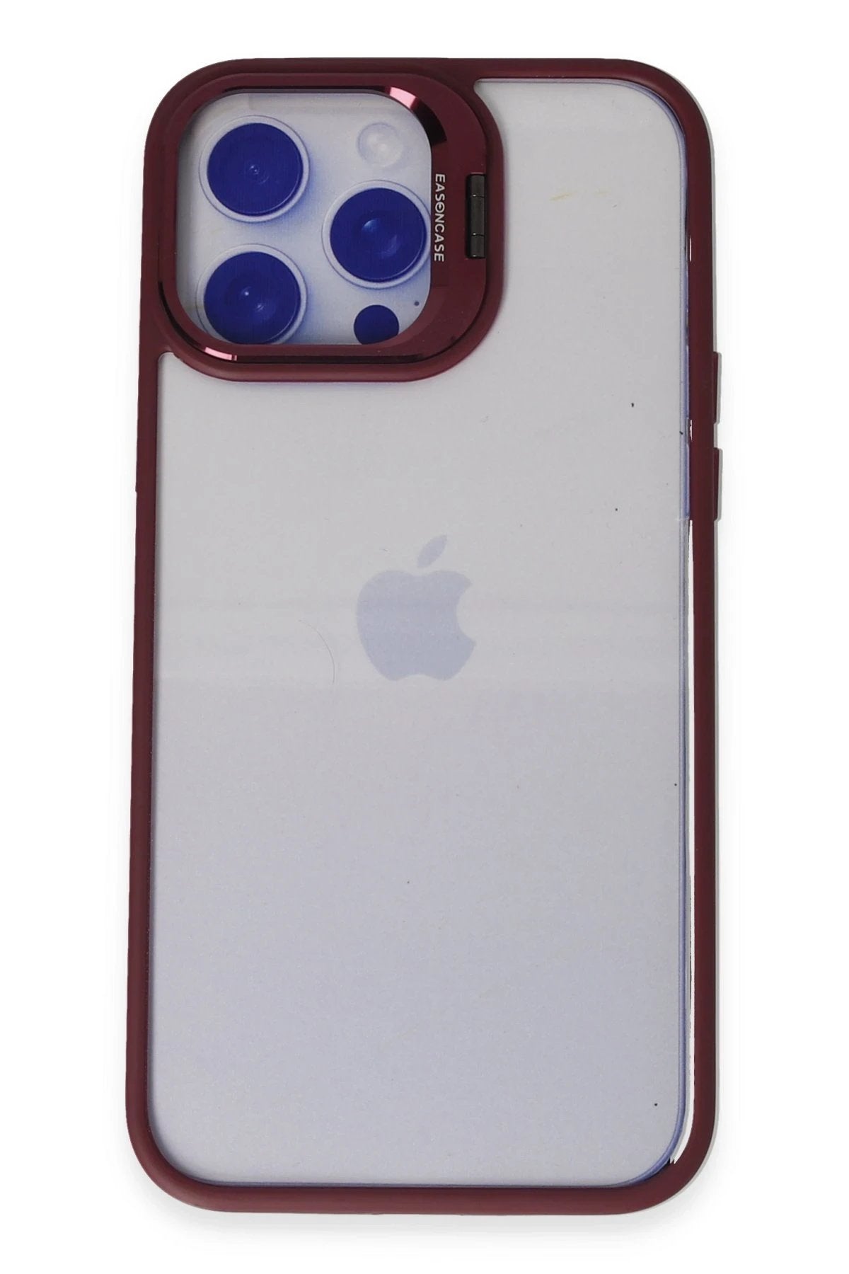 iPhone 15 Pro Kılıf Roblox Lens Standlı Kapak - Bordo-(5796)