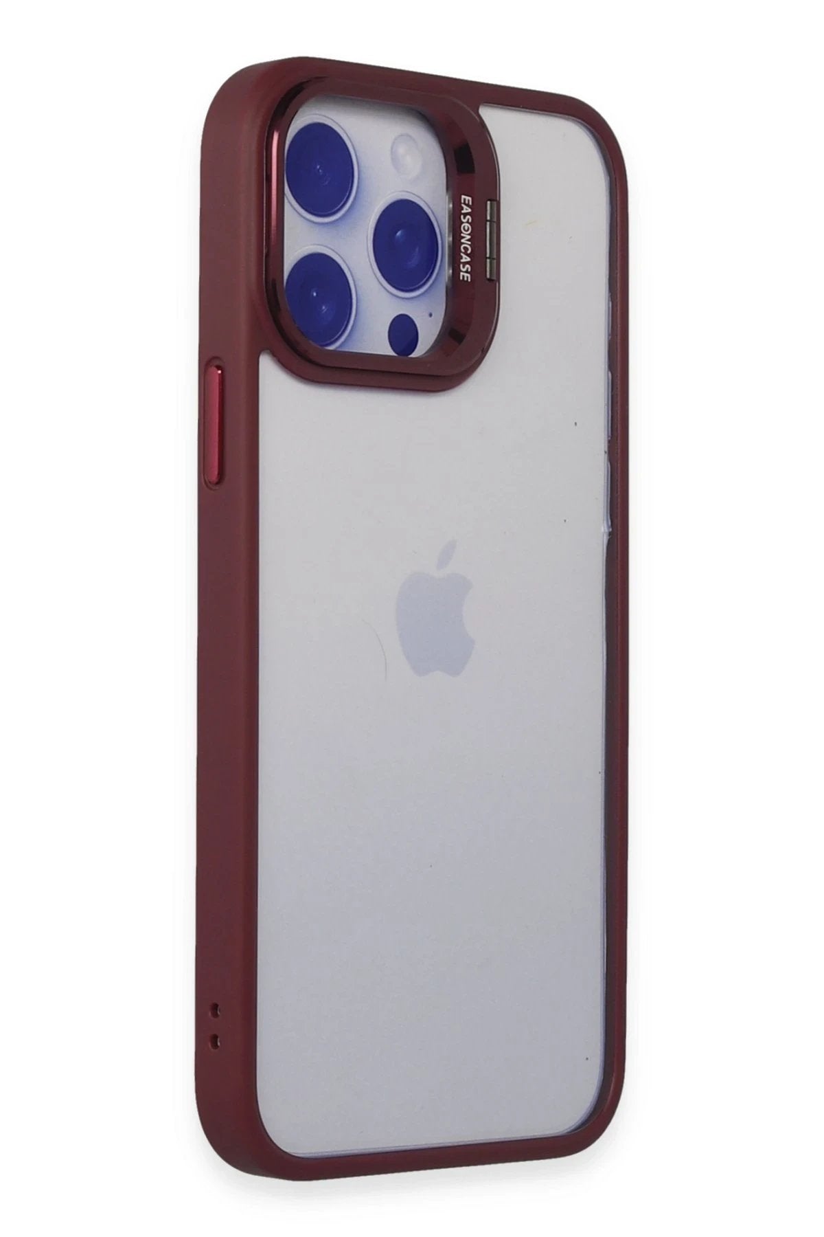 iPhone 15 Pro Kılıf Roblox Lens Standlı Kapak - Bordo-(5796)
