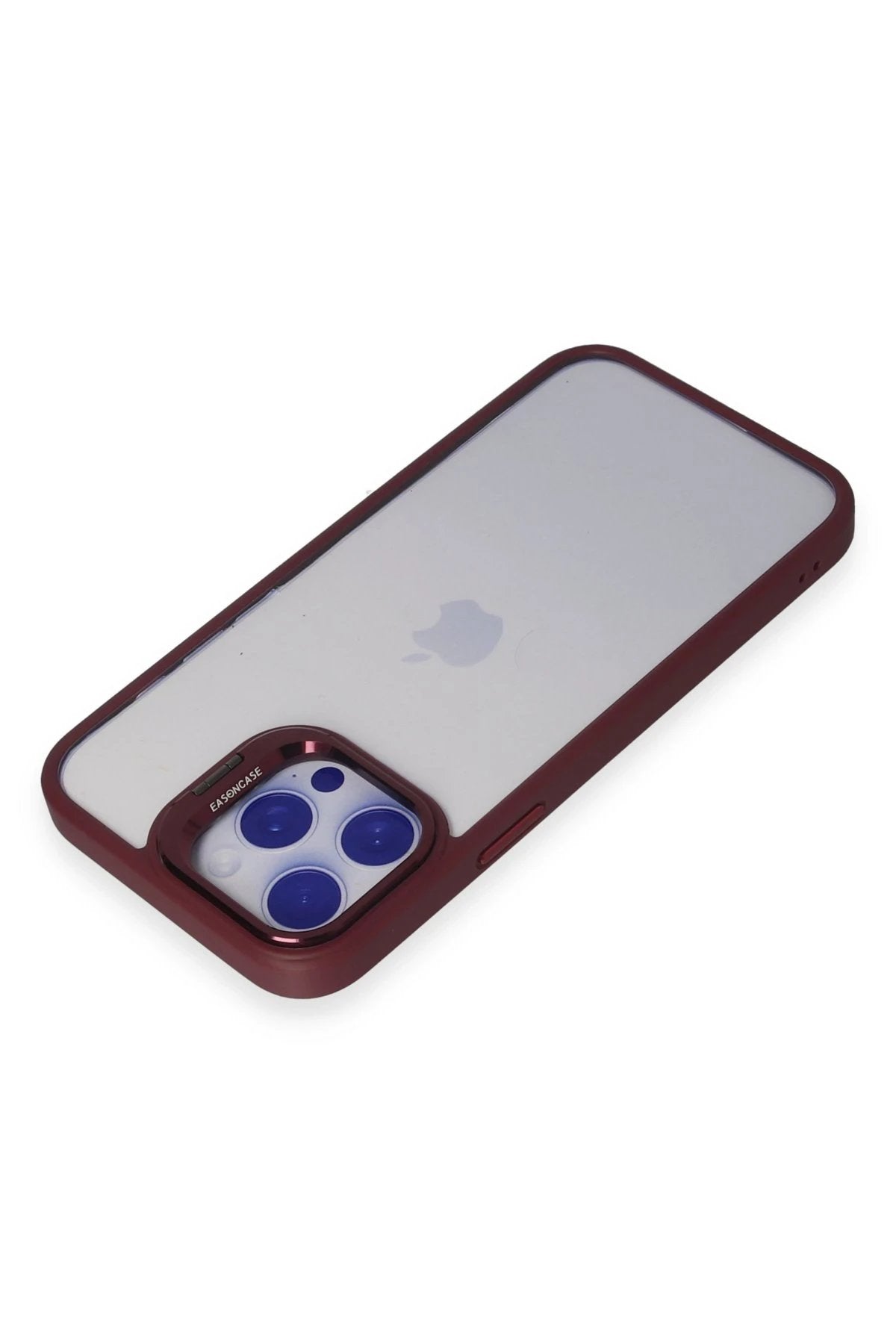 iPhone 15 Pro Kılıf Roblox Lens Standlı Kapak - Bordo-(5796)