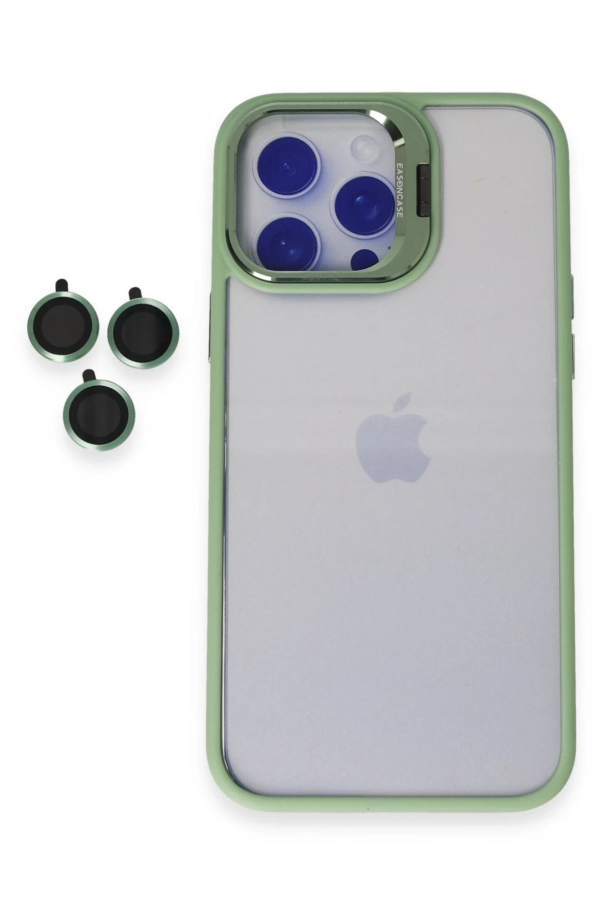 iPhone 15 Pro Max Kılıf Roblox Lens Standlı Kapak - Yeşil-(5796)