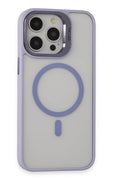 iPhone 15 Pro Kılıf Roblox Lens Magsafe Standlı Kapak - Lila-(5796)