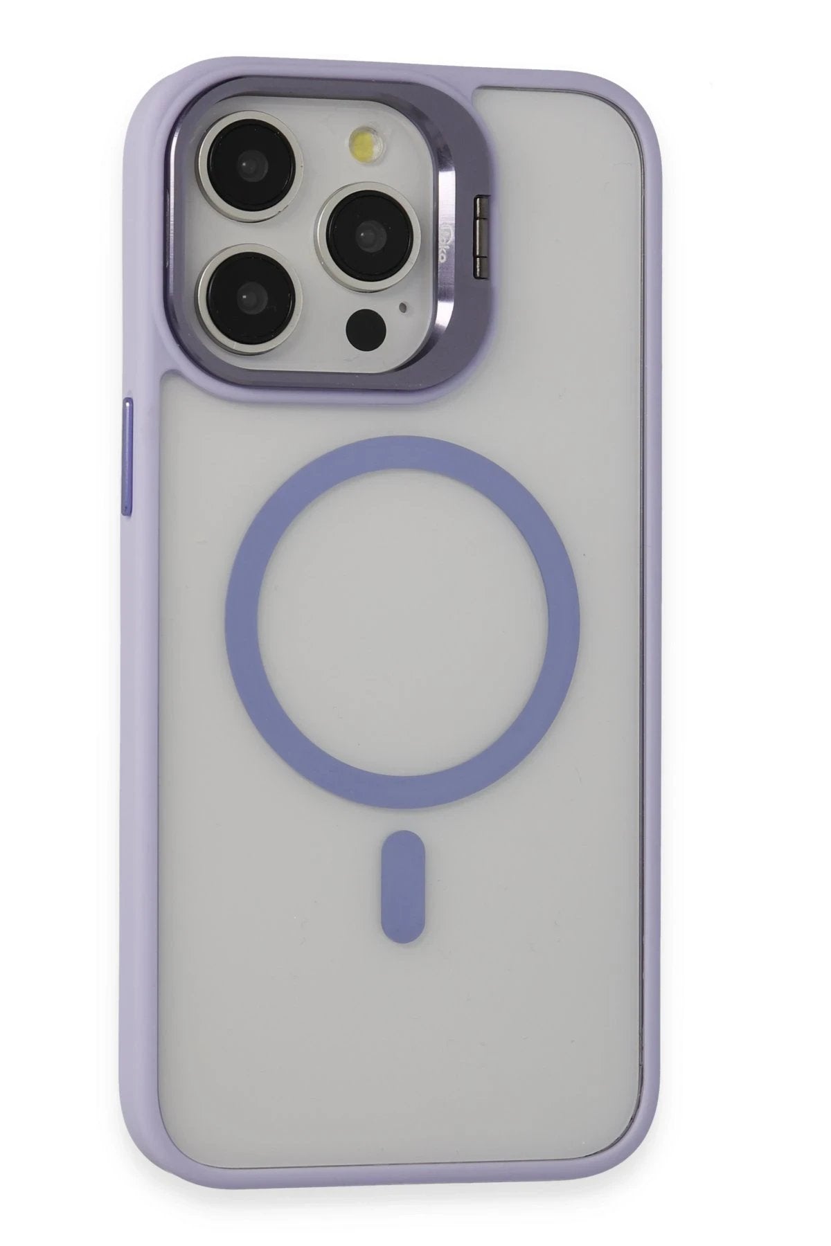 iPhone 15 Pro Kılıf Roblox Lens Magsafe Standlı Kapak - Lila-(5796)