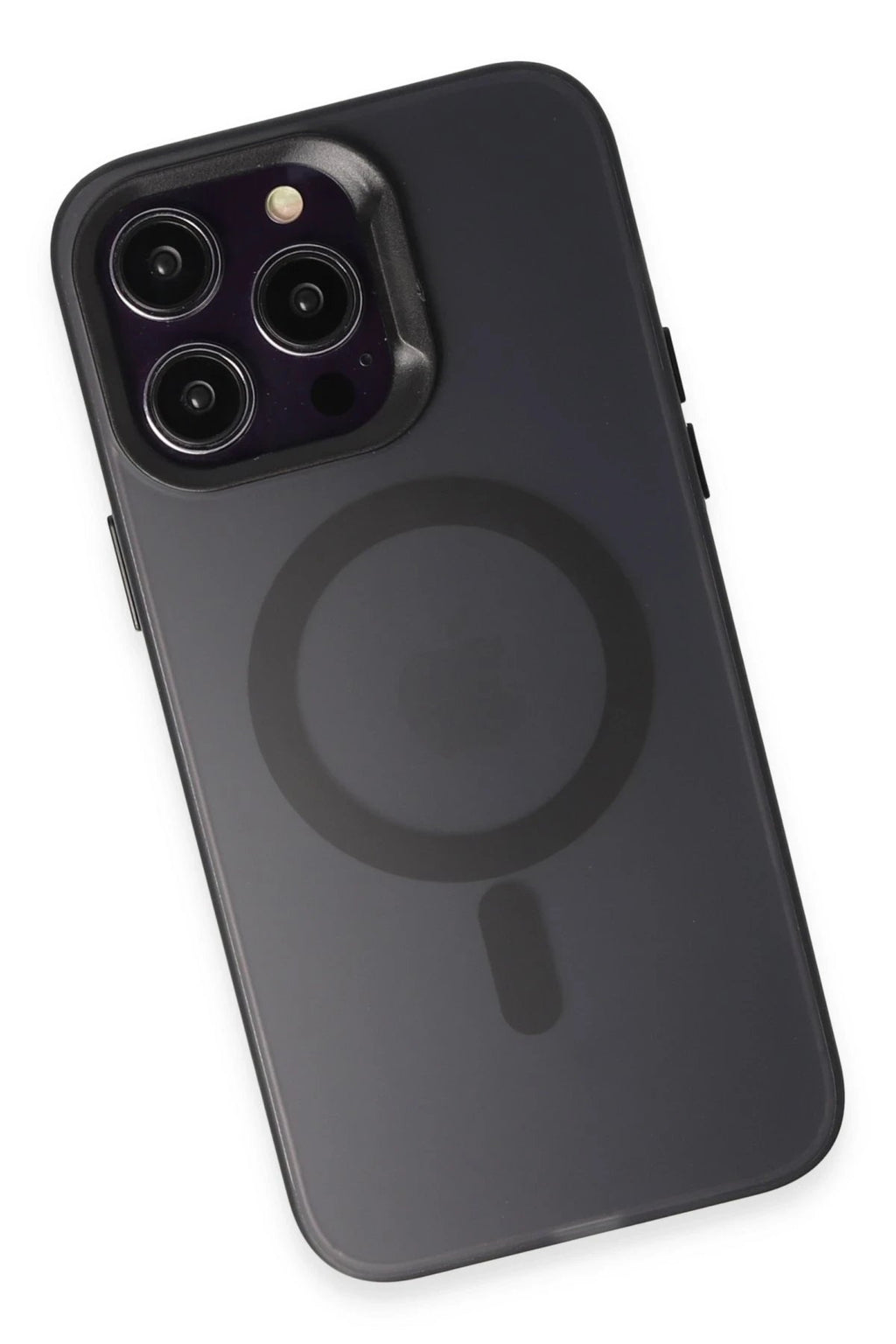 iPhone 15 Pro Max Kılıf Mateks Magsafe Kapak - Siyah-(5796)