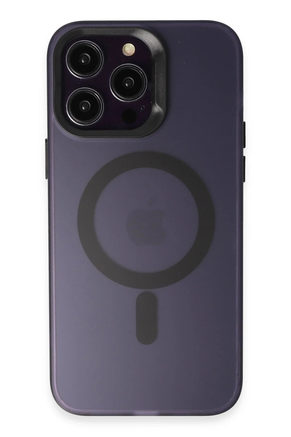 iPhone 15 Pro Max Kılıf Mateks Magsafe Kapak - Derin Mor-(5796)