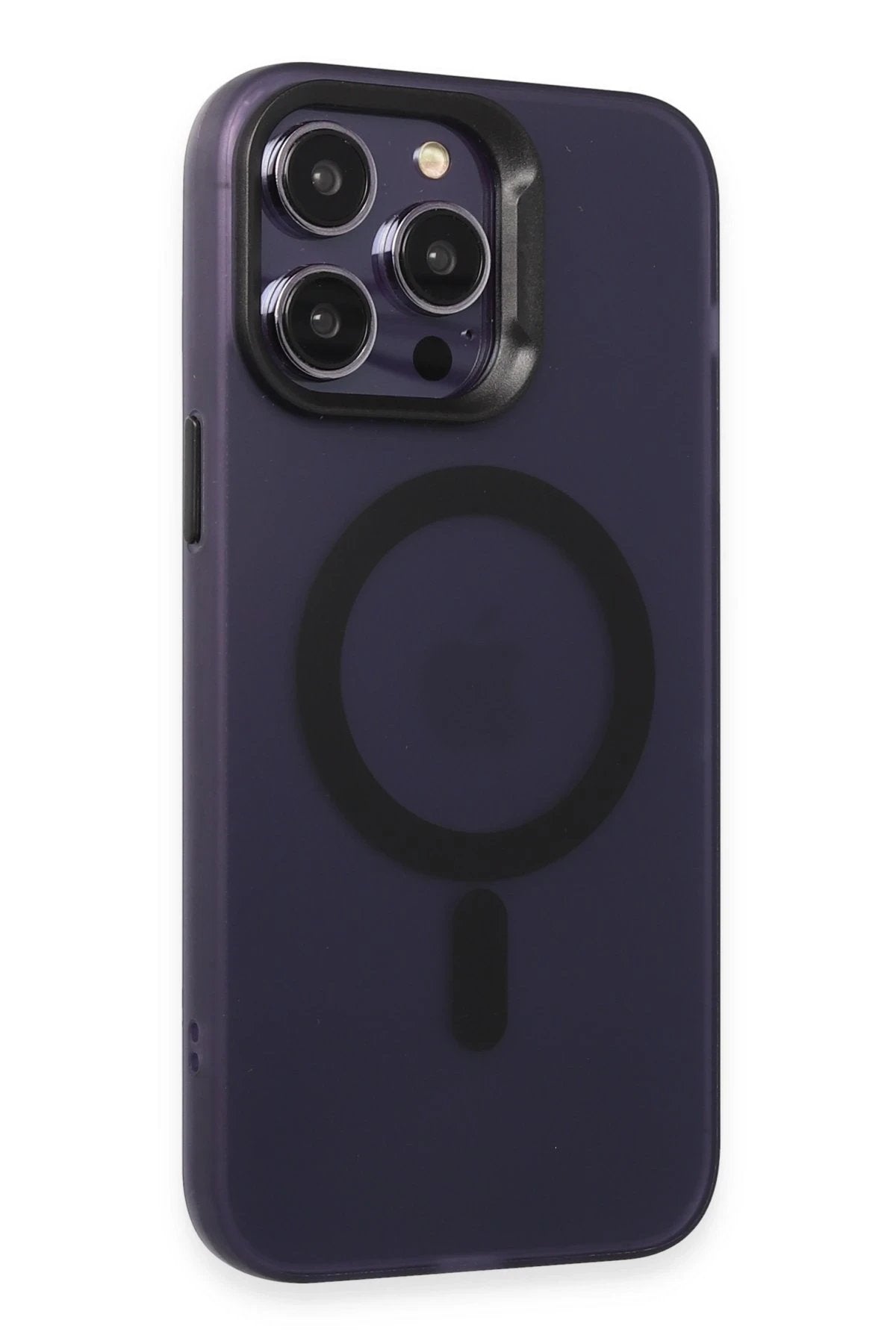 iPhone 15 Pro Max Kılıf Mateks Magsafe Kapak - Derin Mor-(5796)