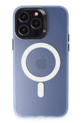 iPhone 15 Pro Max Kılıf Mateks Magsafe Kapak - Sierra Blue-(5796)