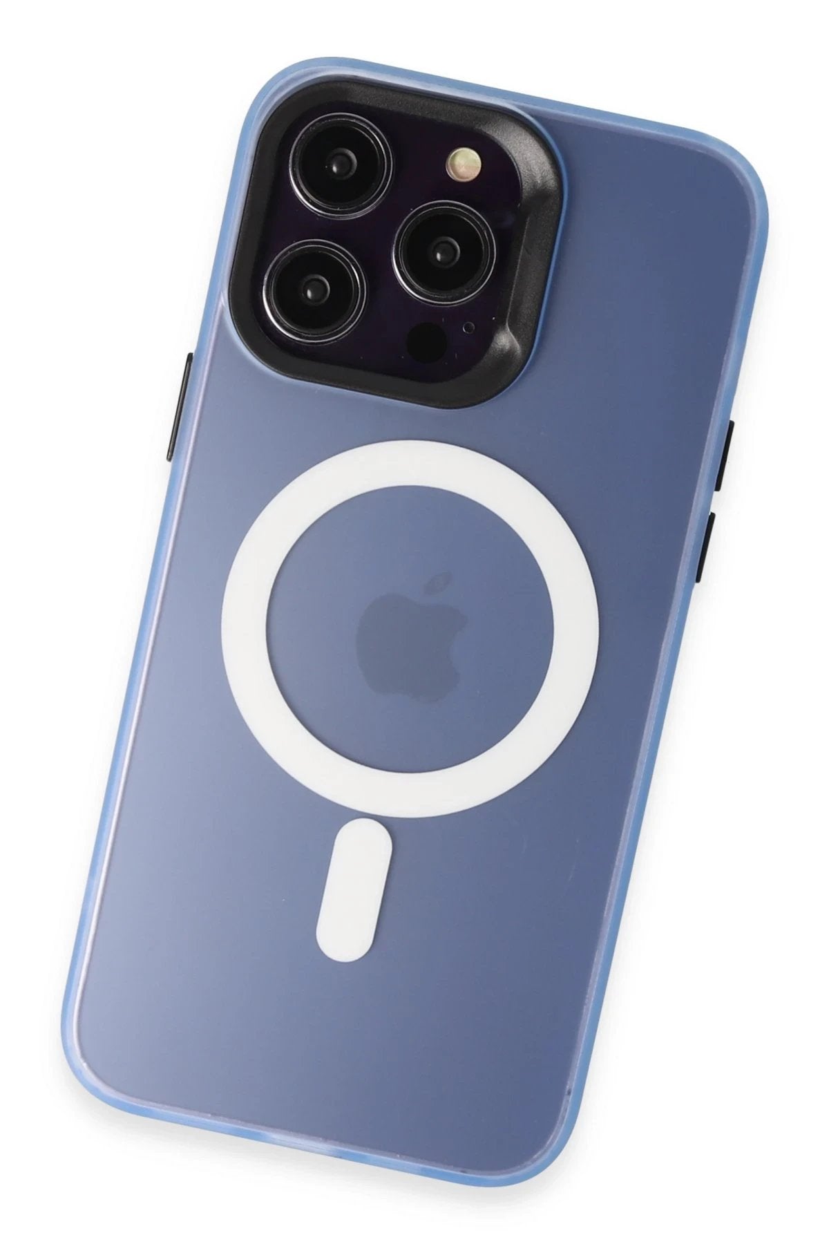 iPhone 15 Pro Max Kılıf Mateks Magsafe Kapak - Sierra Blue-(5796)