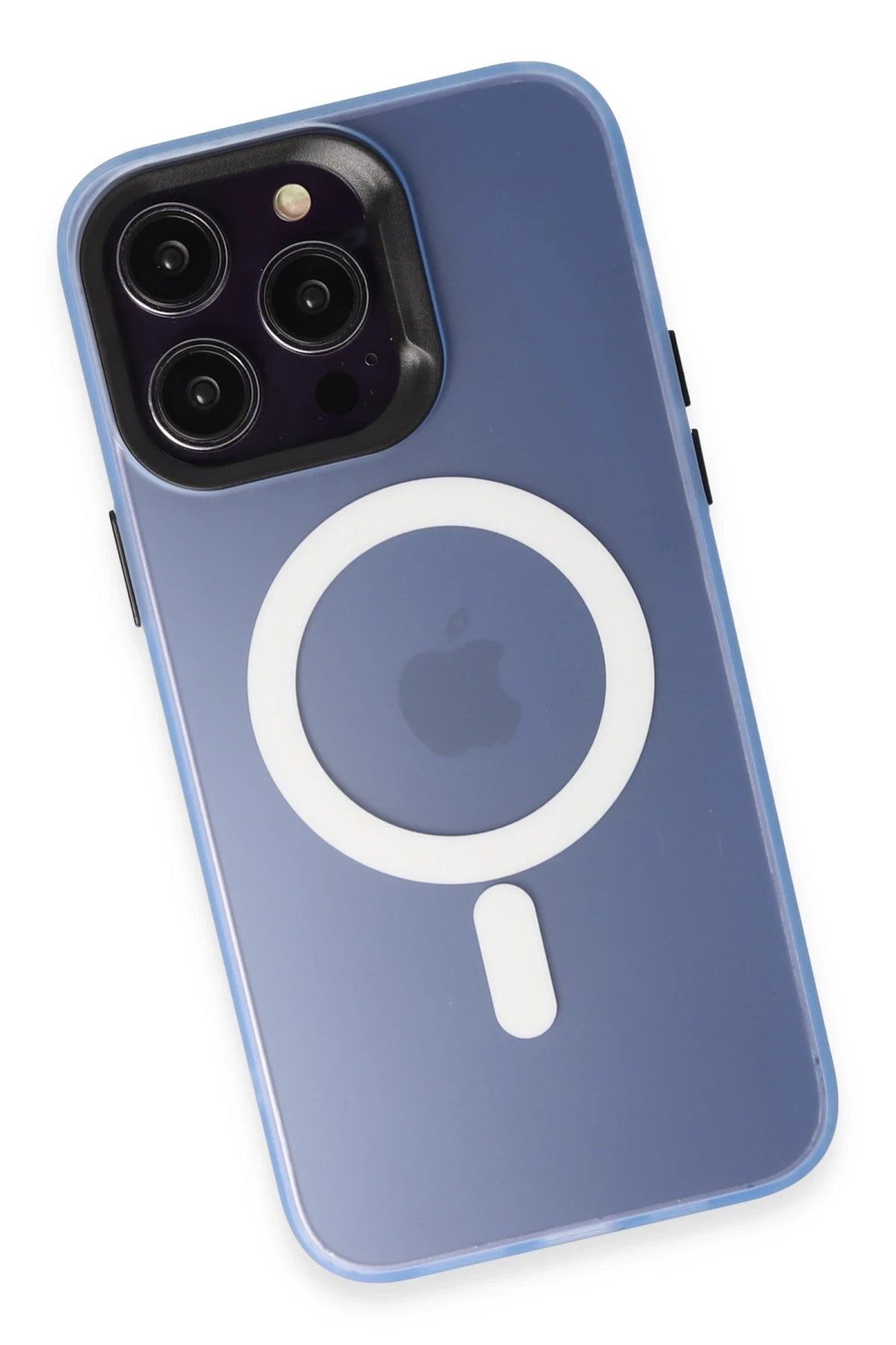 iPhone 15 Pro Max Kılıf Mateks Magsafe Kapak - Sierra Blue-(5796)