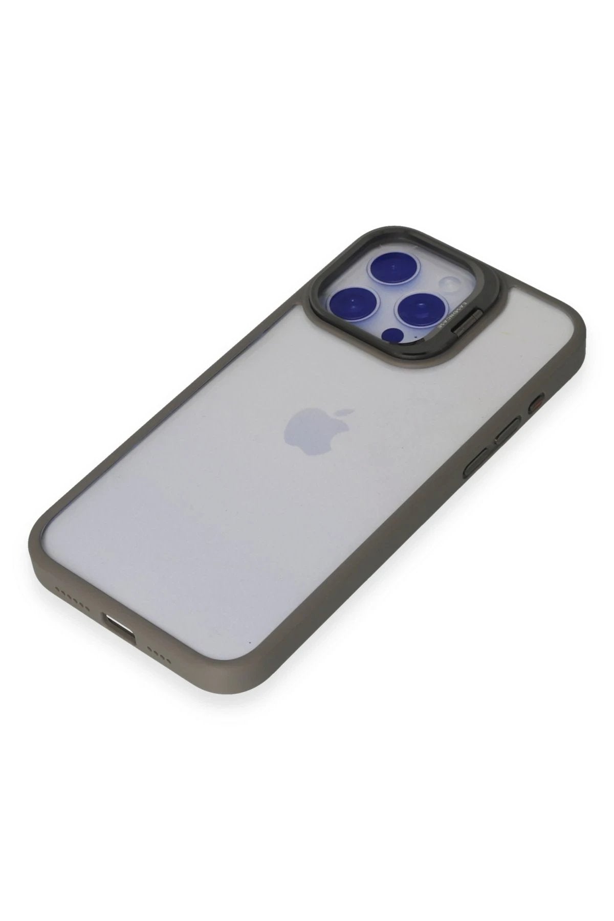 iPhone 15 Pro Max Kılıf Roblox Lens Standlı Kapak - Titan Gri-(5796)