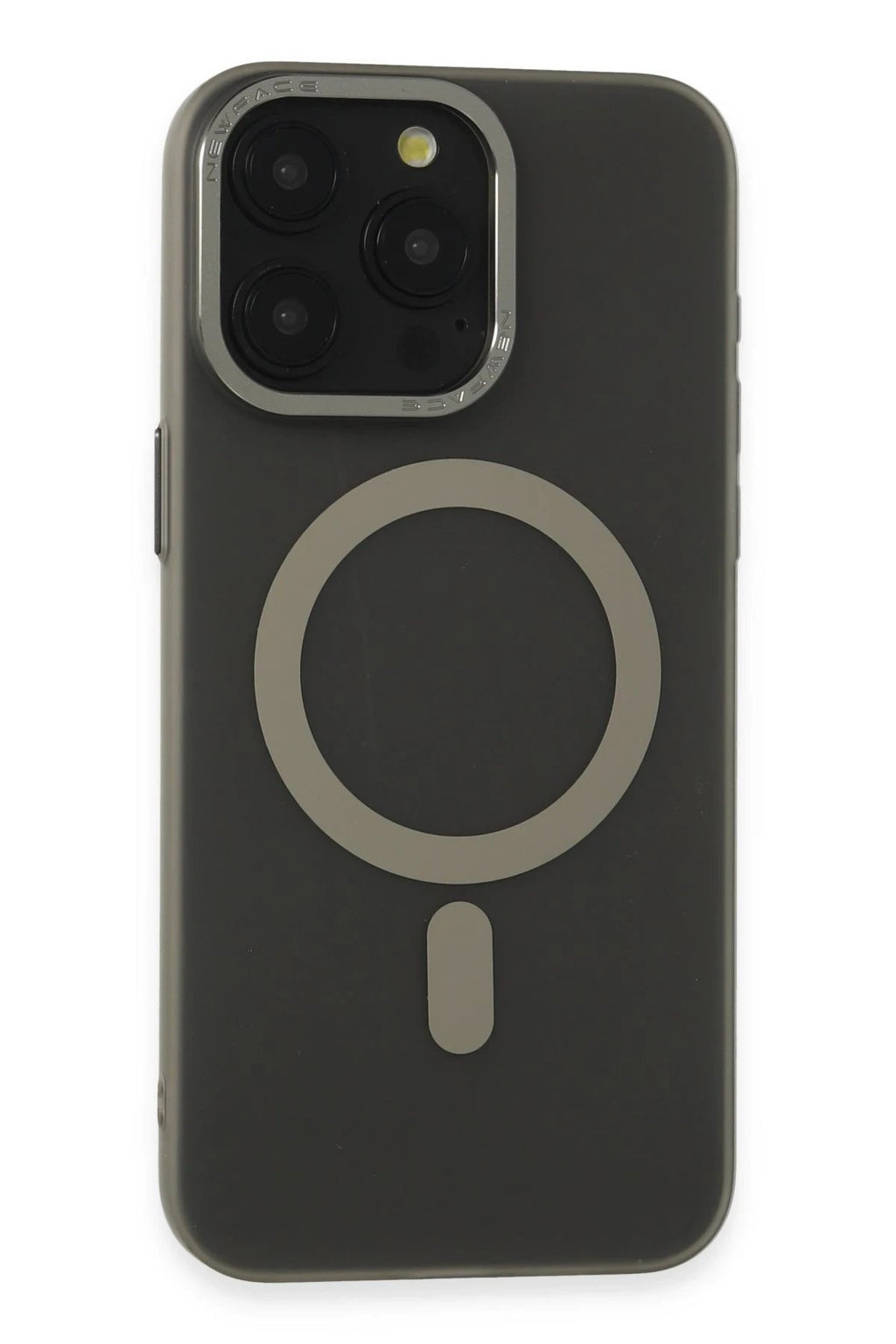 iPhone 15 Pro Max Kılıf Lodos Magneticsafe Mat Kapak - Titan Gri-(5796)