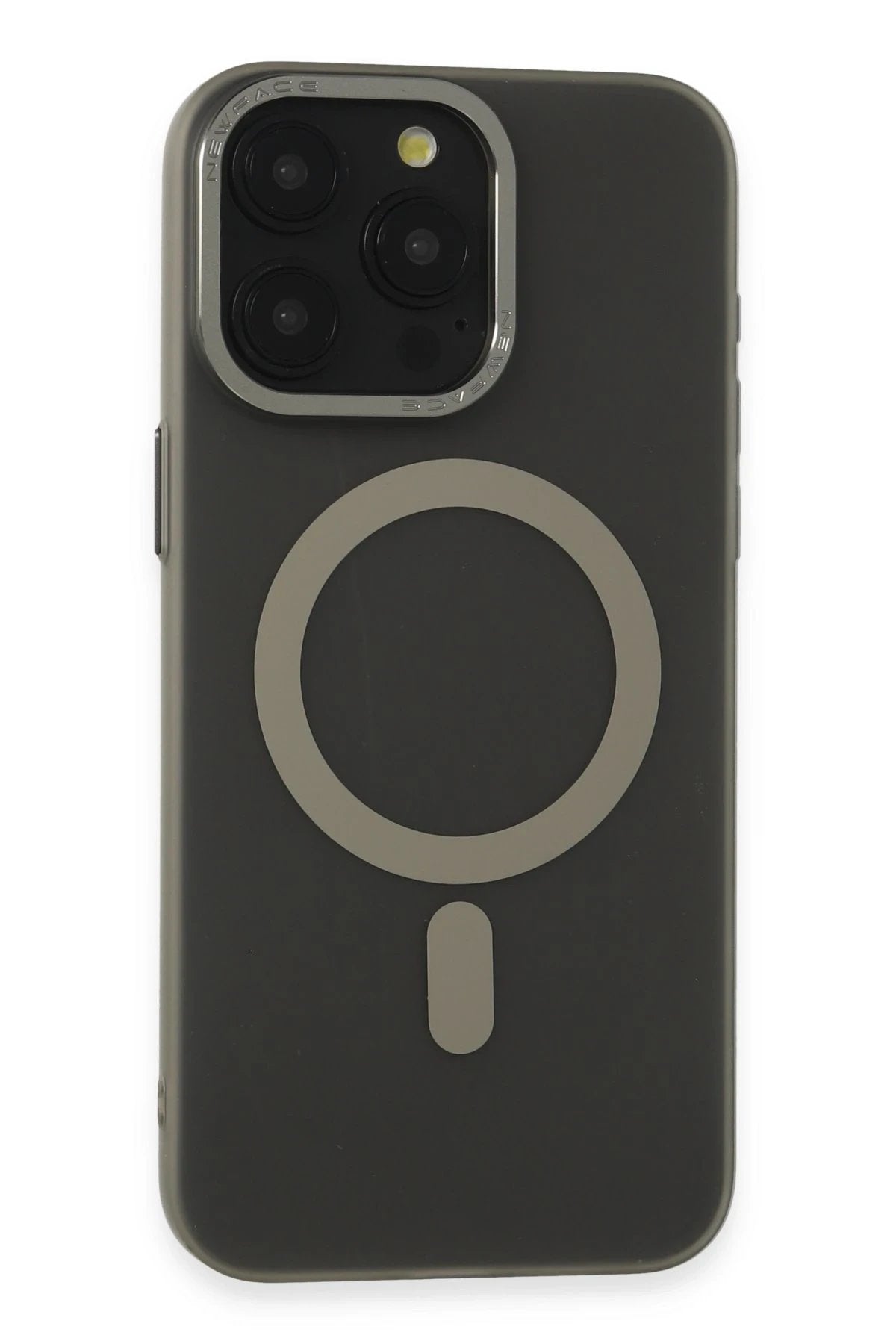 iPhone 15 Pro Max Kılıf Lodos Magneticsafe Mat Kapak - Titan Gri-(5796)