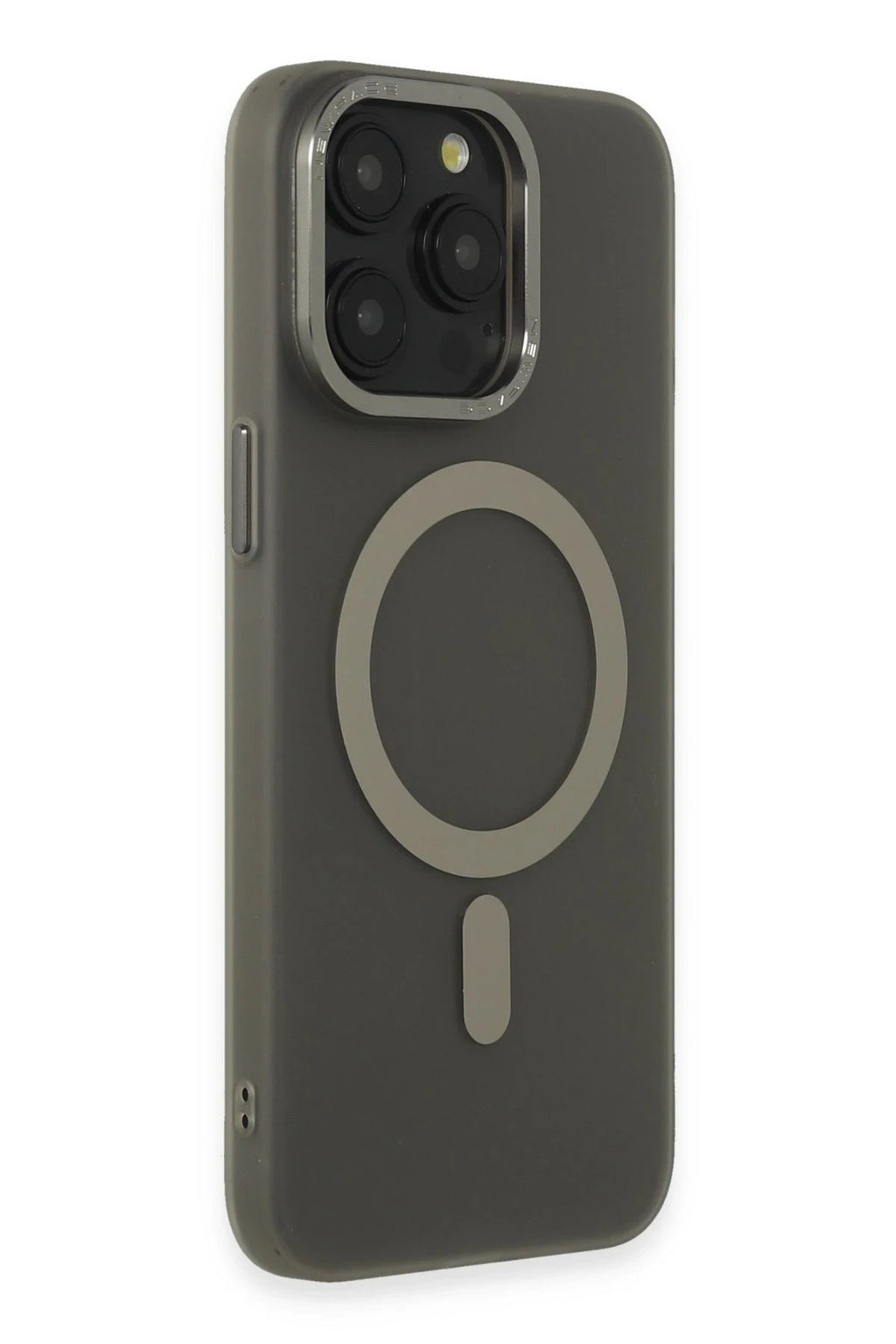 iPhone 15 Pro Max Kılıf Lodos Magneticsafe Mat Kapak - Titan Gri-(5796)