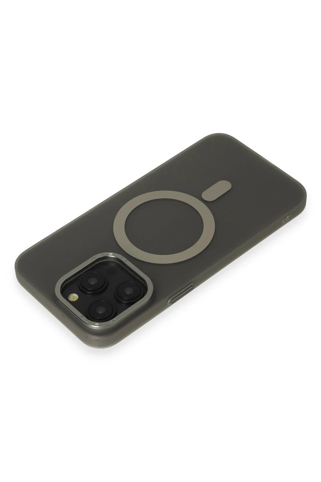 iPhone 15 Pro Max Kılıf Lodos Magneticsafe Mat Kapak - Titan Gri-(5796)
