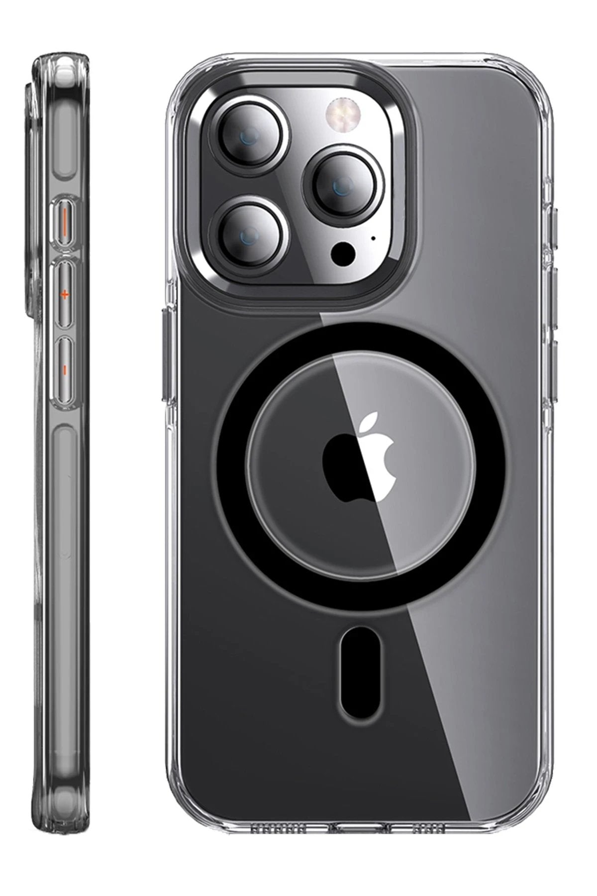 iPhone 14 Pro Kılıf Crystal Magsafe Kapak - Siyah-(5796)