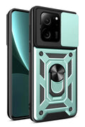 Xiaomi Mi 13T Pro Kılıf Pars Lens Yüzüklü Silikon - Yeşil-(5796)