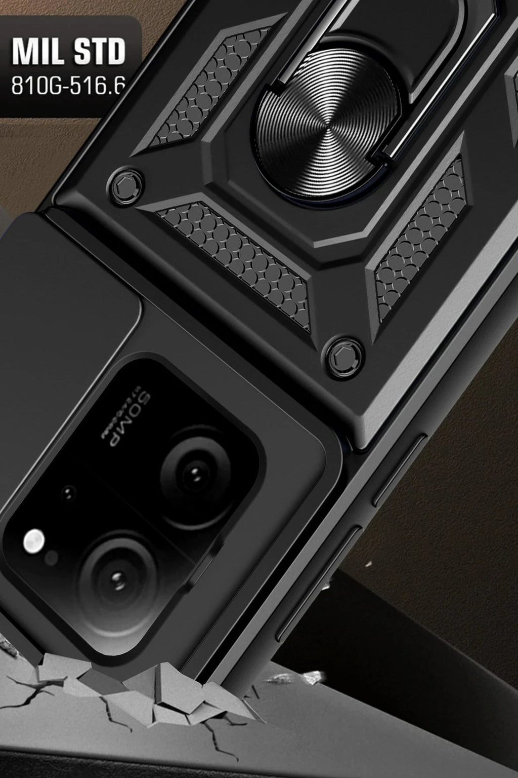 Xiaomi Mi 13T Pro Kılıf Pars Lens Yüzüklü Silikon - Yeşil-(5796)