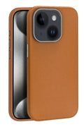 iPhone 15 Kılıf Wonder Deri Magsafe Kapak - Kahverengi-(5796)