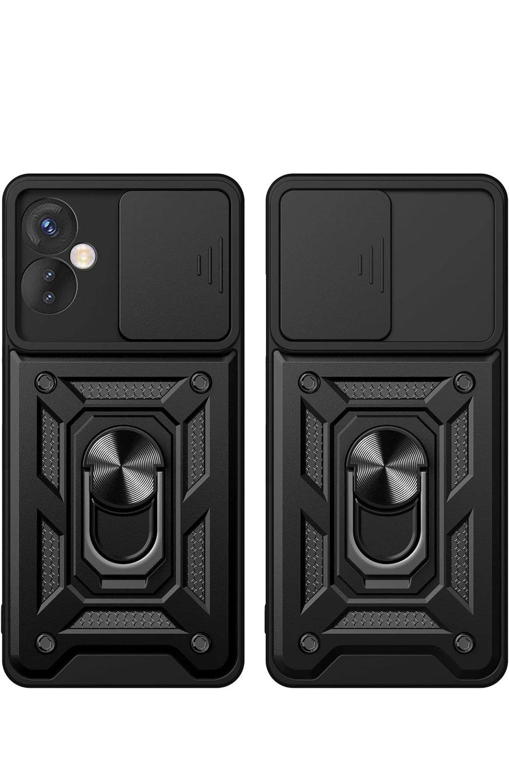 İnfinix Hot 40 Pro Kılıf Pars Lens Yüzüklü Silikon - Lacivert-(5796)