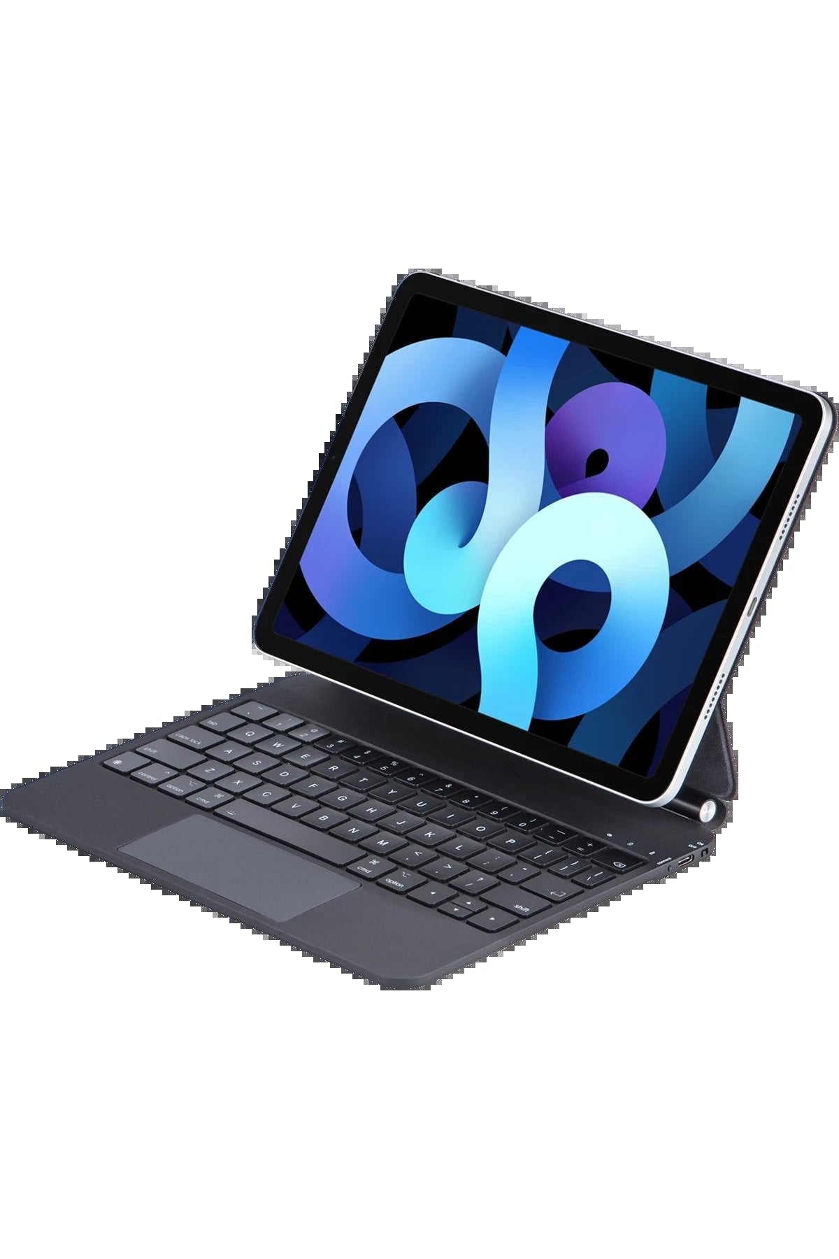 iPad Pro 11 (2024) Kılıf X7P Magic Manyetik Klavyeli Tablet Kılıfı - Siyah-(5796)