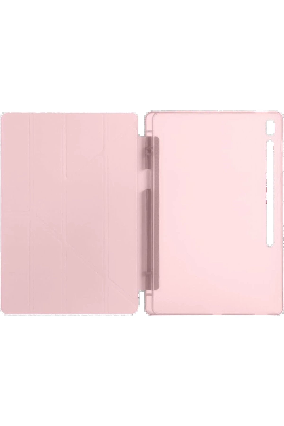 iPad Pro 11 (2024) Kılıf Kalemlikli Hugo Tablet Kılıfı - Rose Gold-(5796)