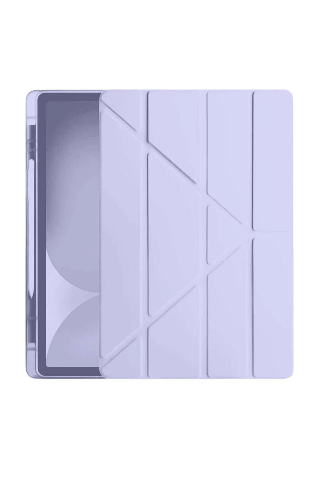 iPad Pro 11 (2024) Kılıf Kalemlikli Hugo Tablet Kılıfı - Lila-(5796)