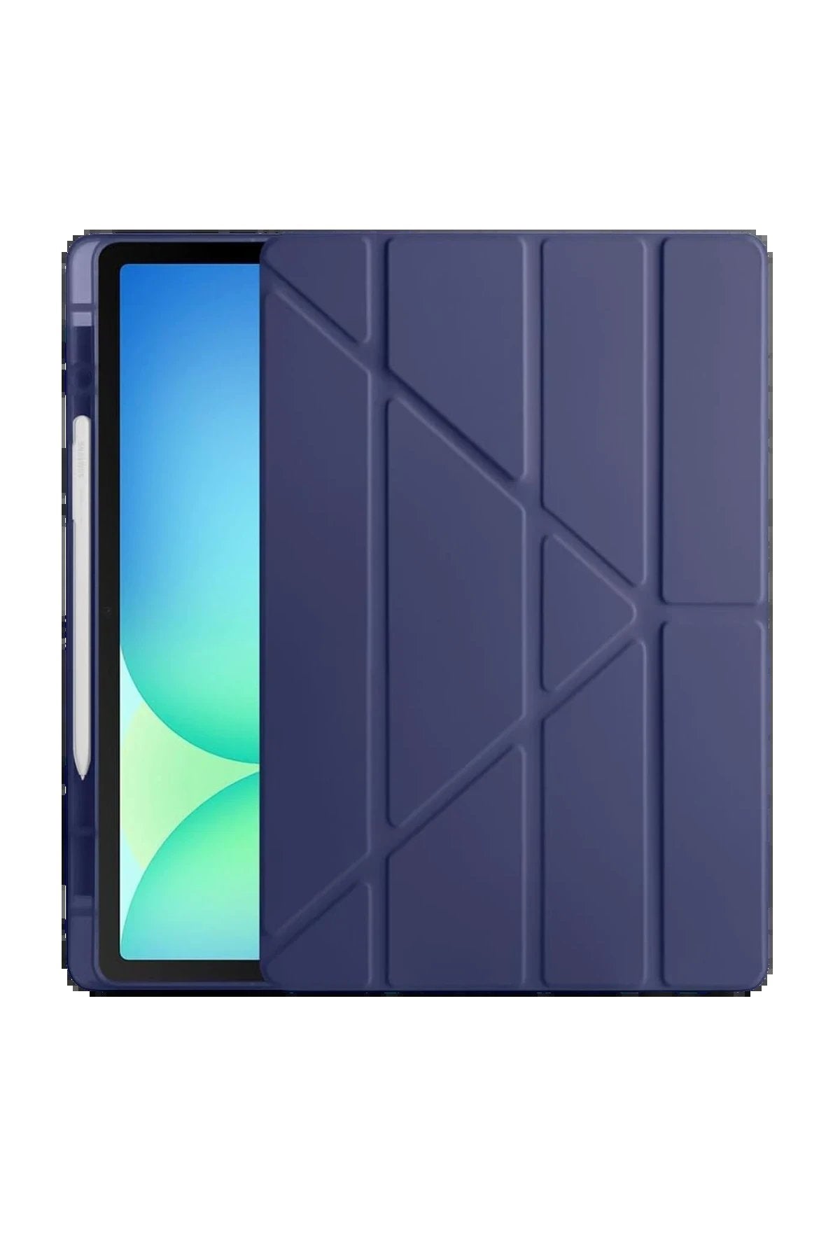 iPad Pro 11 (2024) Kılıf Kalemlikli Hugo Tablet Kılıfı - Lacivert-(5796)