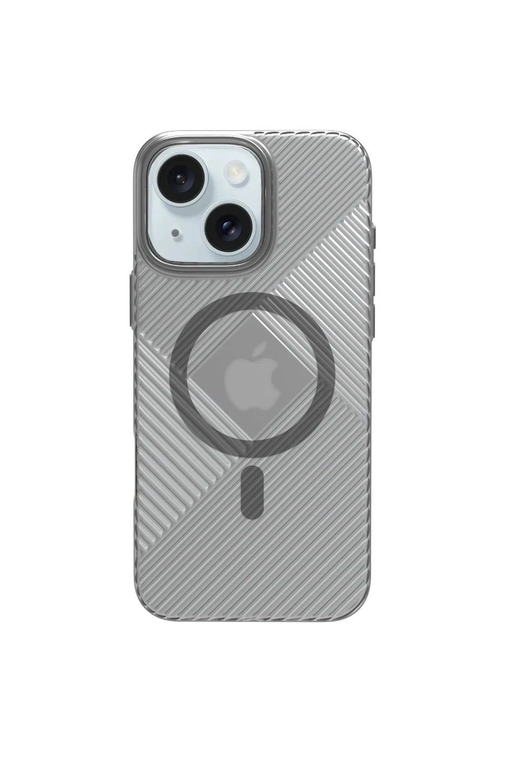 iPhone 15 Stella PC Sert Magsafe Kılıf - Siyah-(5796)