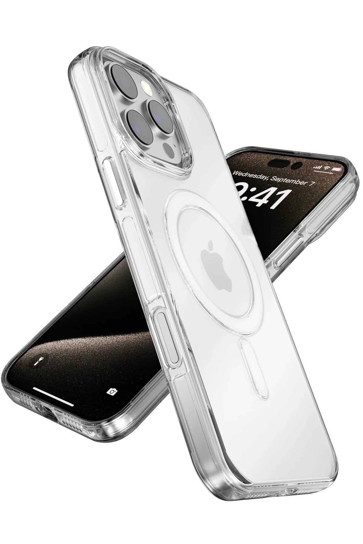 iPhone 16 Pro Gleam PC Sert Magsafe Kılıf - Titan Gri-(5796)