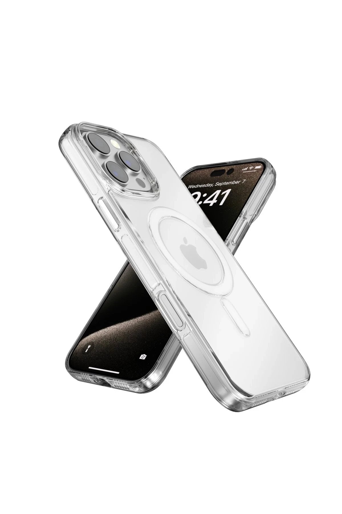 iPhone 16 Pro Max Gleam PC Sert Magsafe Kılıf - Şeffaf-(5796)