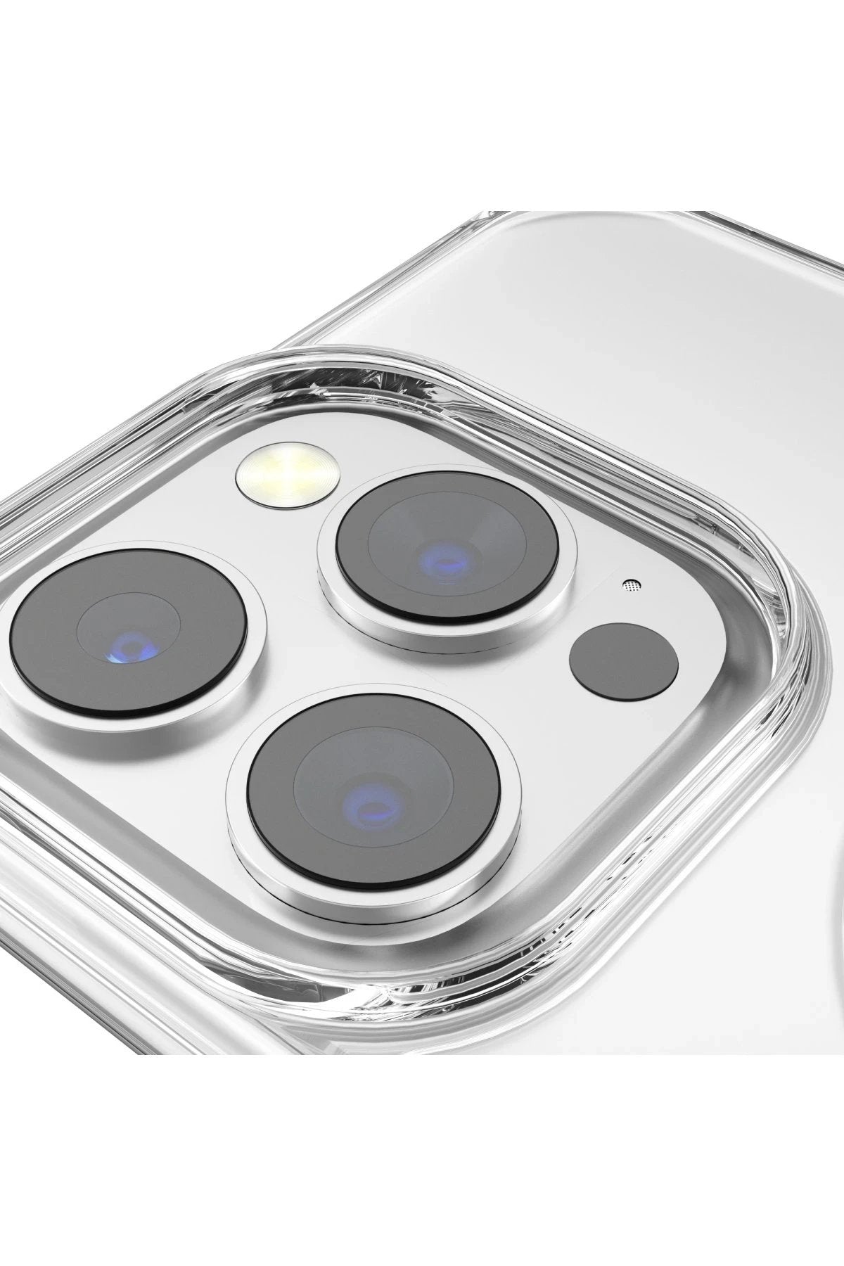 iPhone 16 Pro Max Gleam PC Sert Magsafe Kılıf - Şeffaf-(5796)