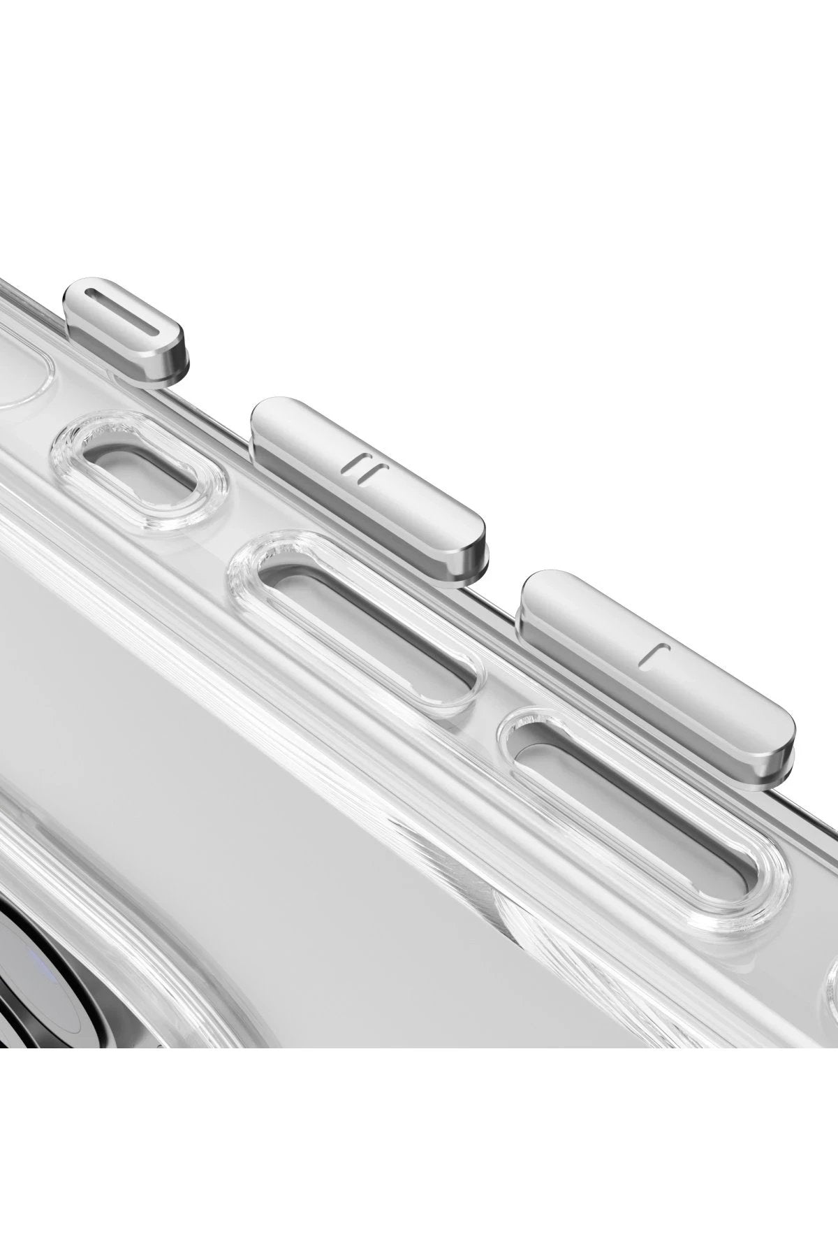 iPhone 16 Pro Max Gleam PC Sert Magsafe Kılıf - Şeffaf-(5796)