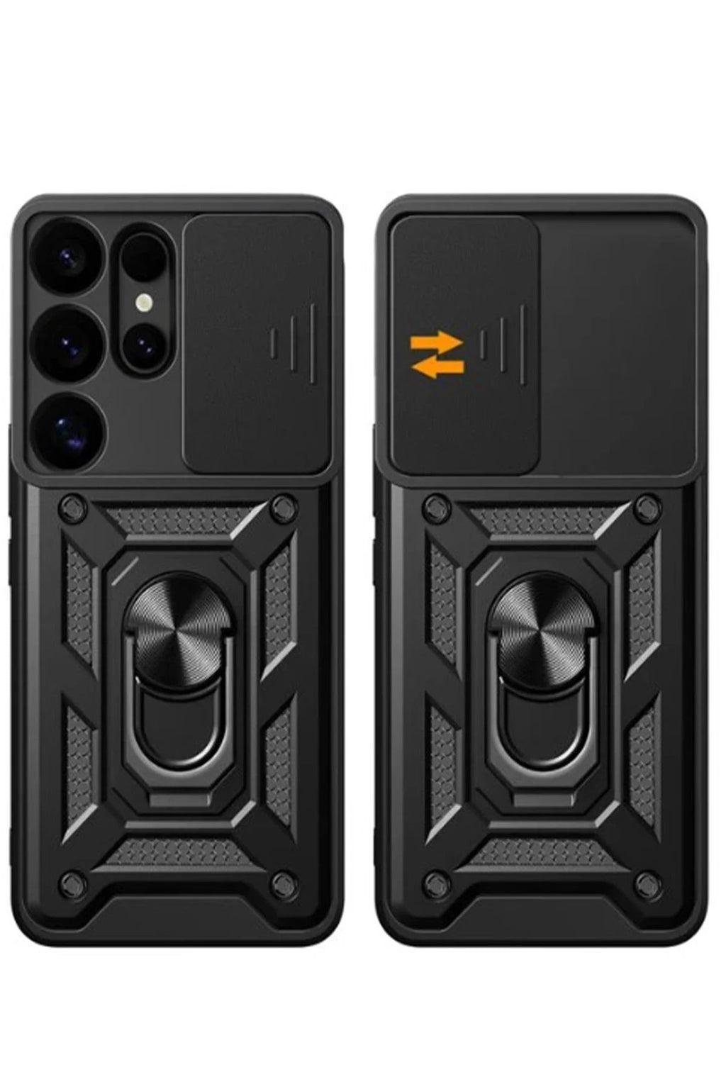 Samsung Galaxy S25 Ultra Kılıf Pars Lens Yüzüklü Silikon - Lacivert-(5796)