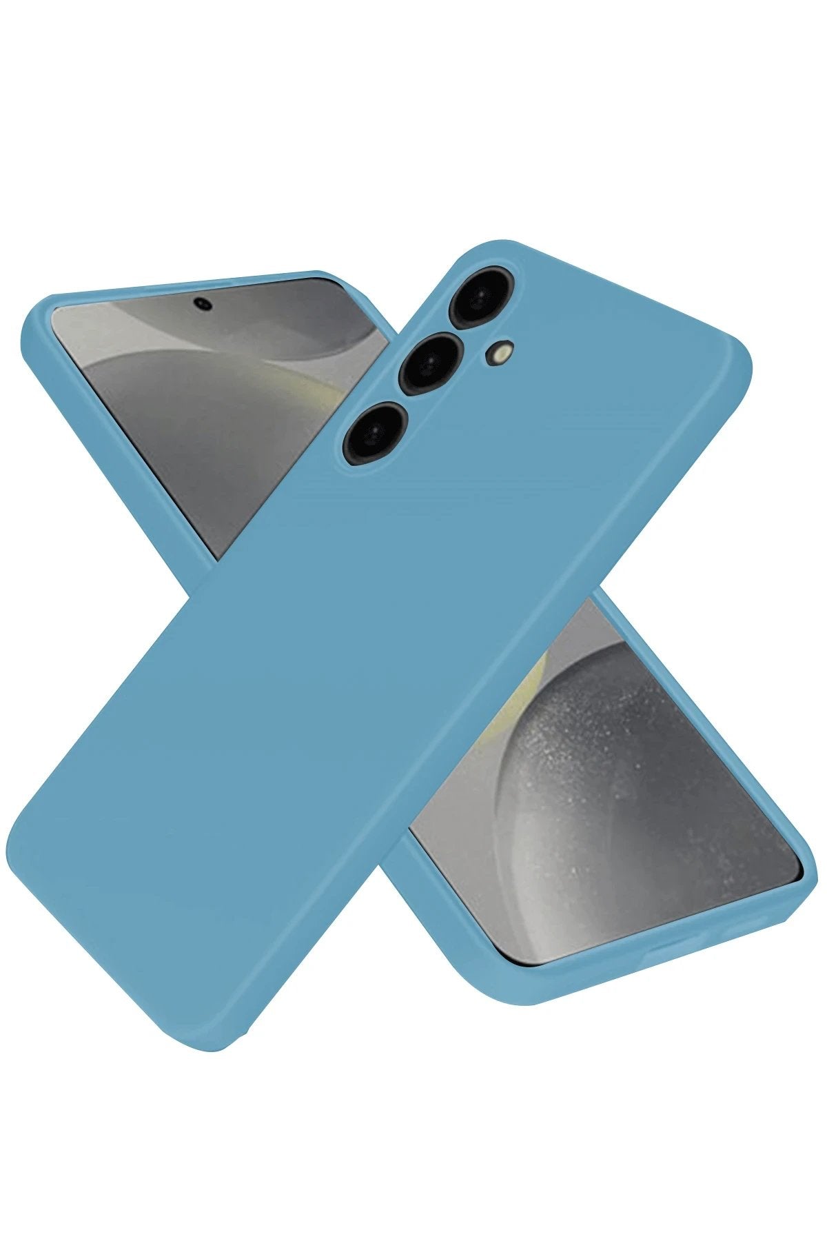 Samsung Galaxy A36 Kılıf First Silikon - Mavi-(5796)