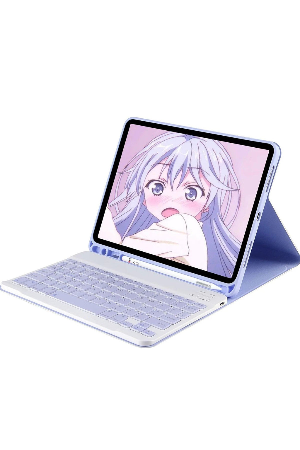 Xiaomi Redmi Pad SE Kılıf KC01 Smart Klavyeli Tablet Kılıfı - Lila-(5796)