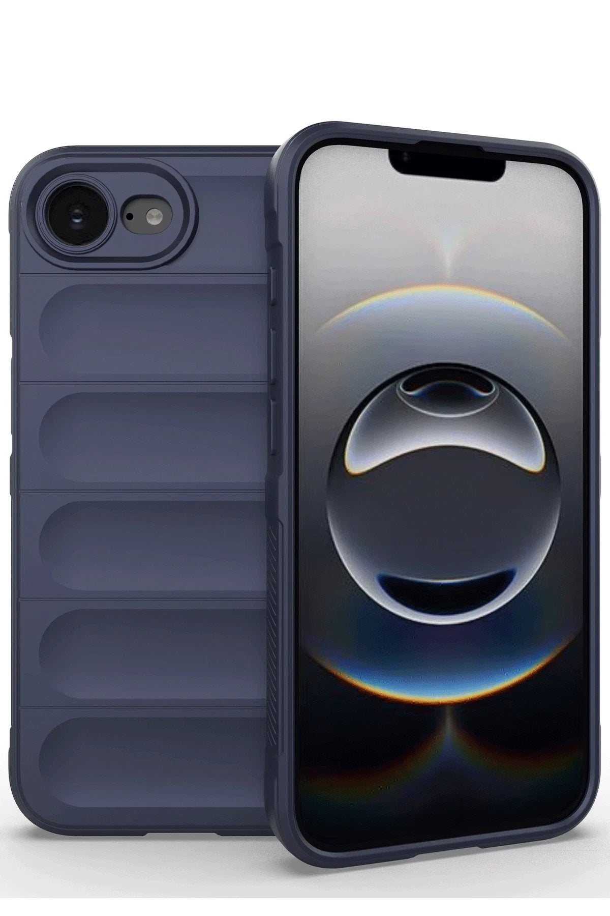 iPhone 16E Kılıf Optimum Silikon - Lacivert-(5796)