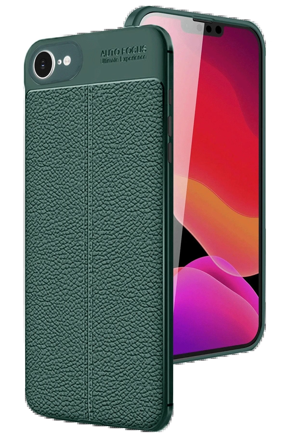 iPhone 16E Kılıf Auto Focus Kapak - Koyu Yeşil-(5796)