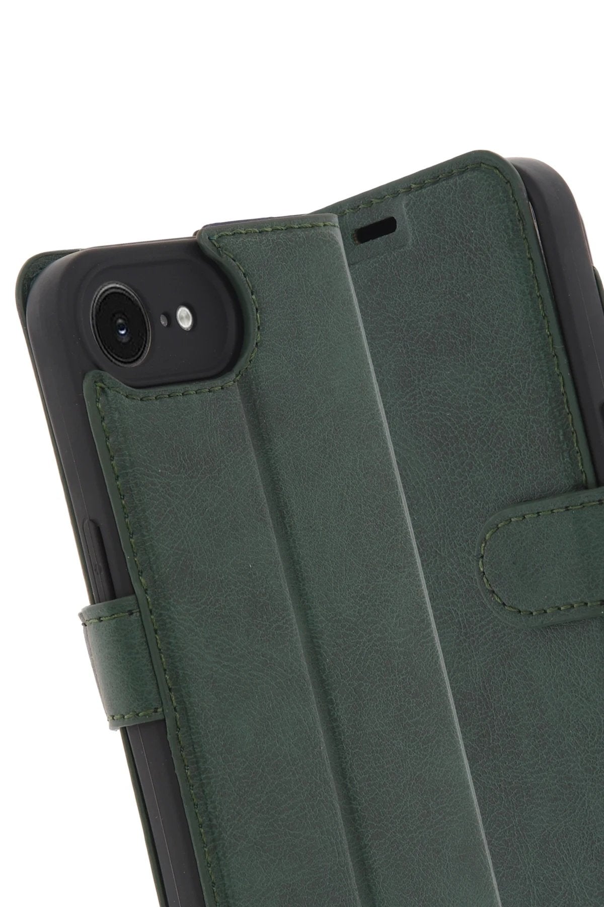 iPhone 16E Kılıf Trend S Plus Kapaklı Kılıf - Yeşil-(5796)