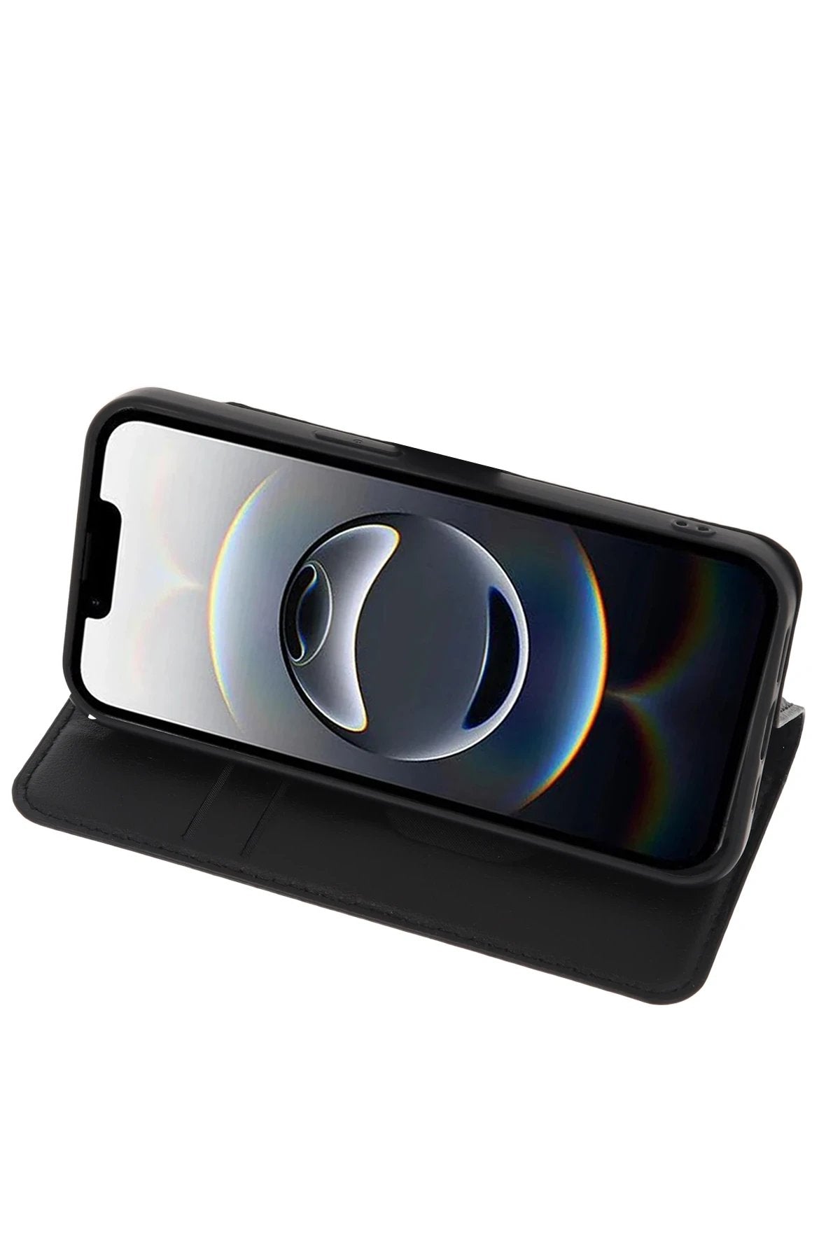 iPhone 16E Kılıf Trend S Plus Kapaklı Kılıf - Lacivert-(5796)