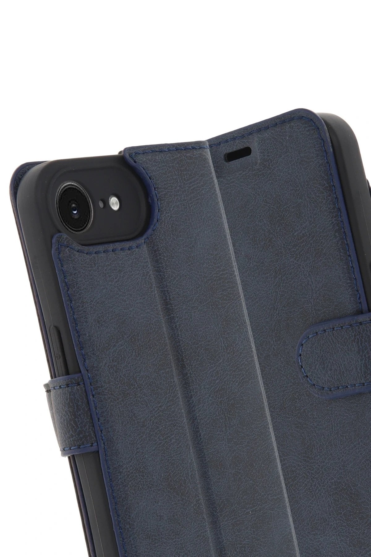 iPhone 16E Kılıf Trend S Plus Kapaklı Kılıf - Lacivert-(5796)