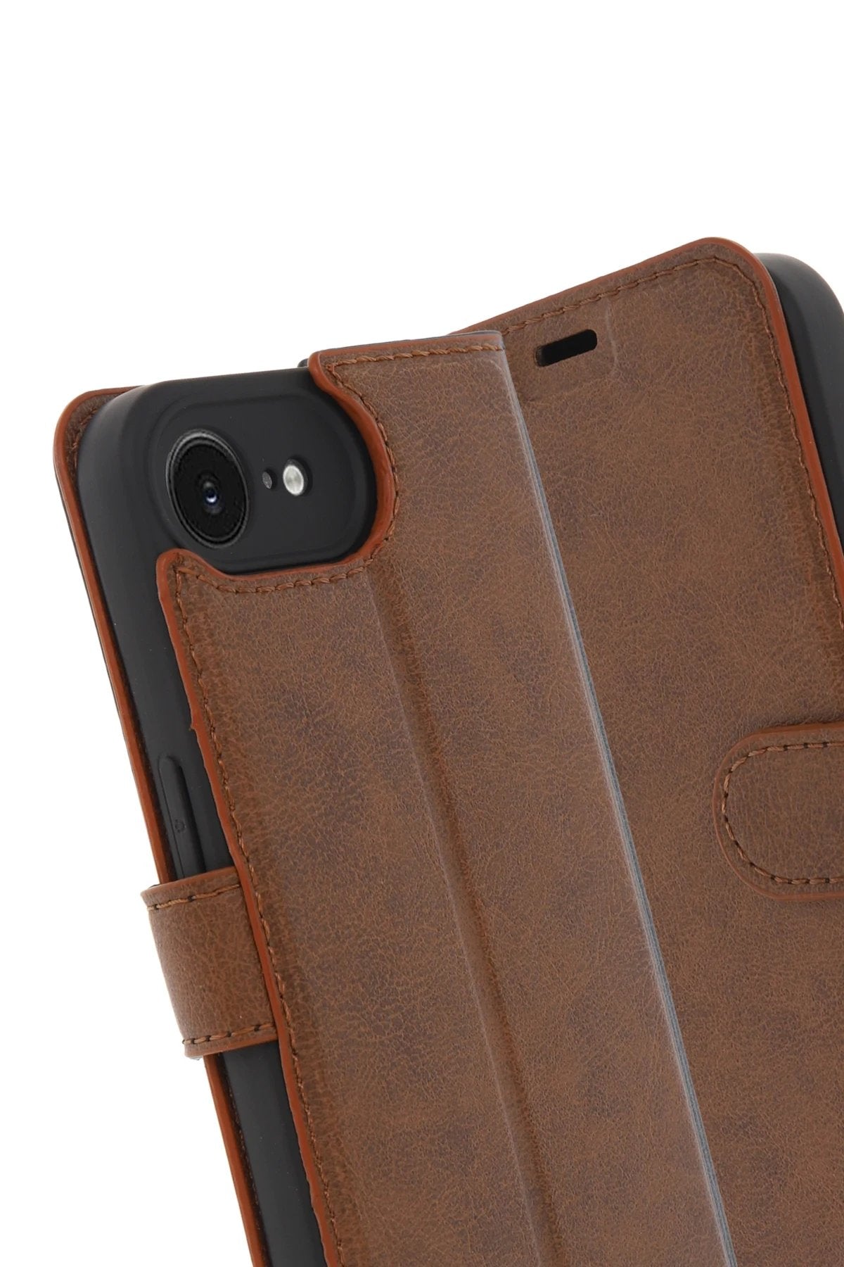 iPhone 16E Kılıf Trend S Plus Kapaklı Kılıf - Taba-(5796)