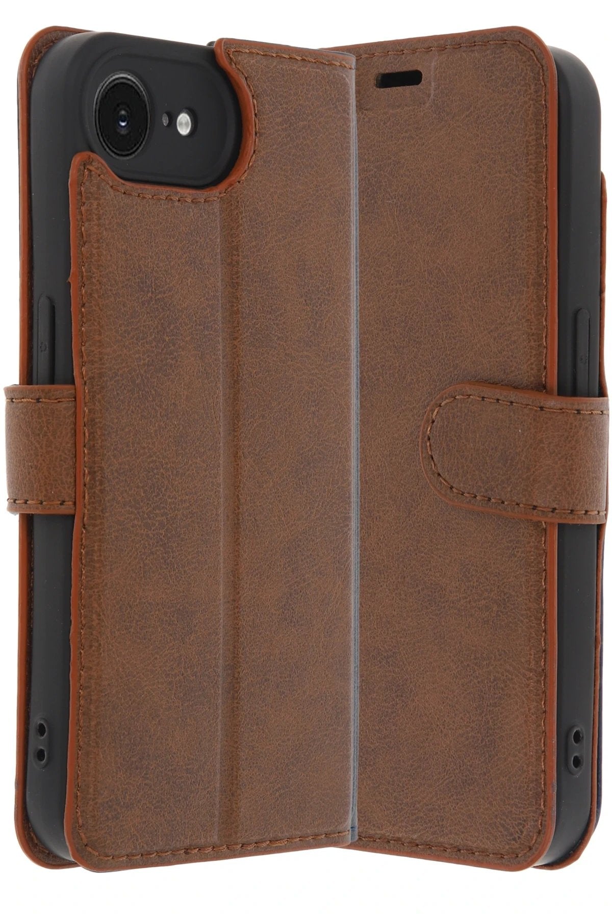 iPhone 16E Kılıf Trend S Plus Kapaklı Kılıf - Taba-(5796)