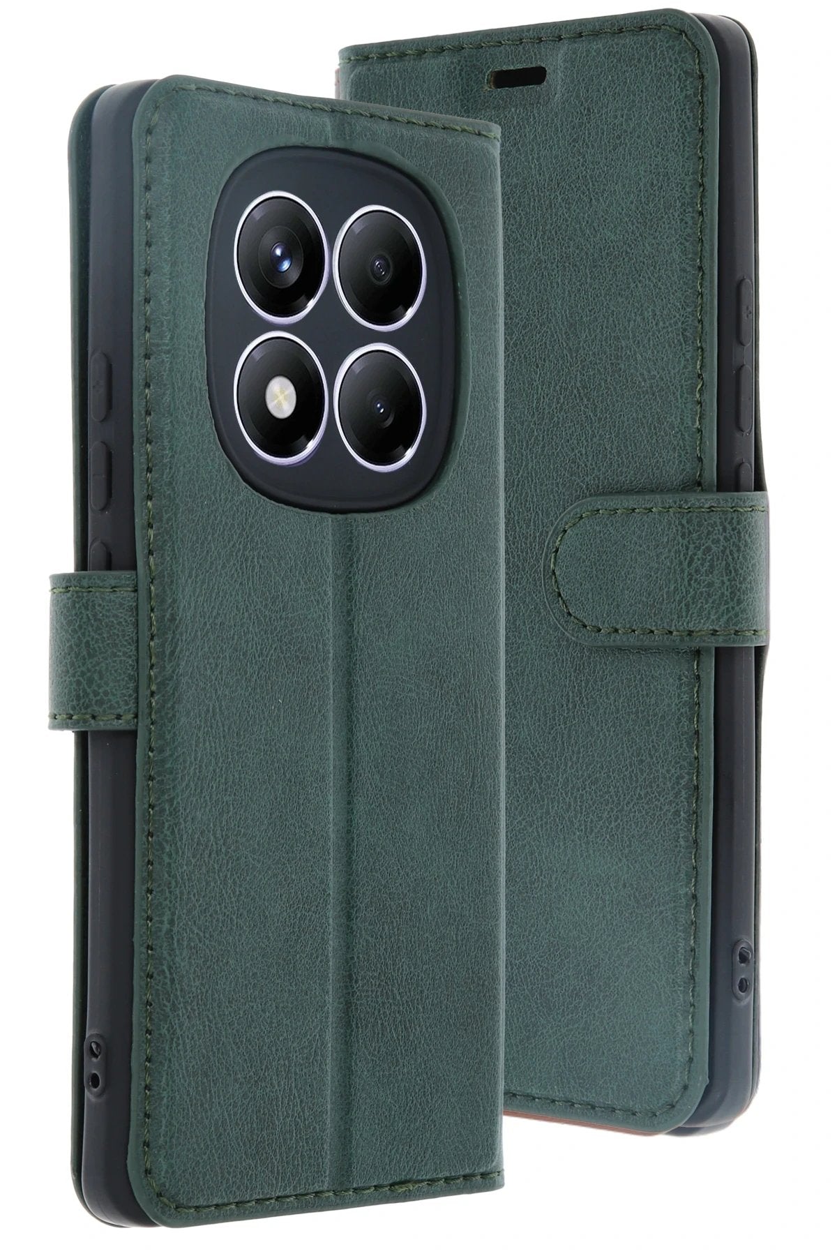 Xiaomi Redmi Note 14 Pro 4G Kılıf Trend S Plus Kapaklı Kılıf - Yeşil-(5796)