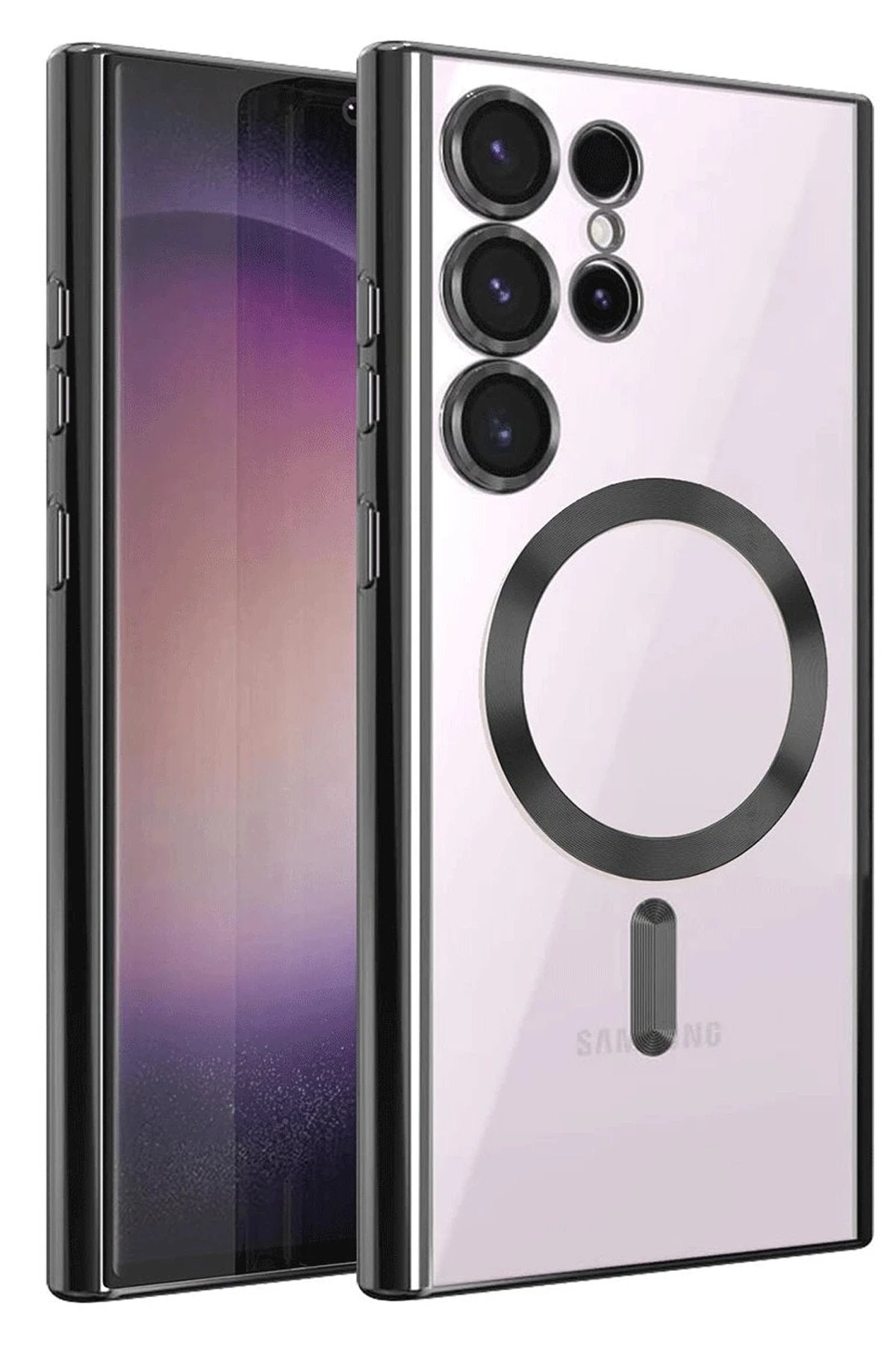 Samsung Galaxy S25 Ultra Kılıf Kross Magneticsafe Kapak - Siyah-(5796)