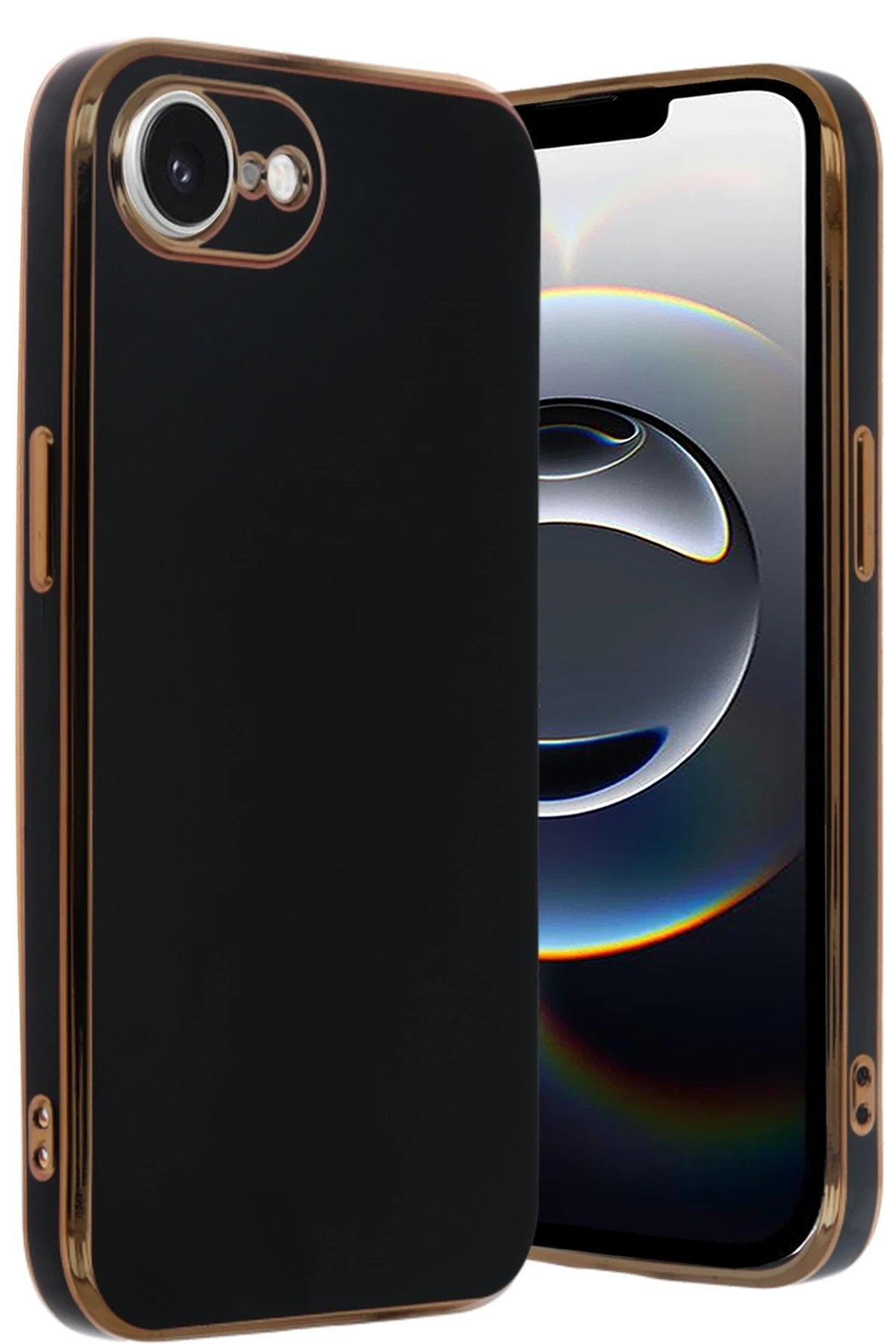 iPhone 16E Kılıf Volet Silikon - Siyah-(5796)