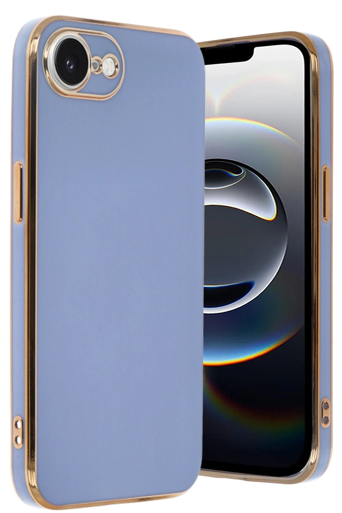 iPhone 16E Kılıf Volet Silikon - Mavi-(5796)