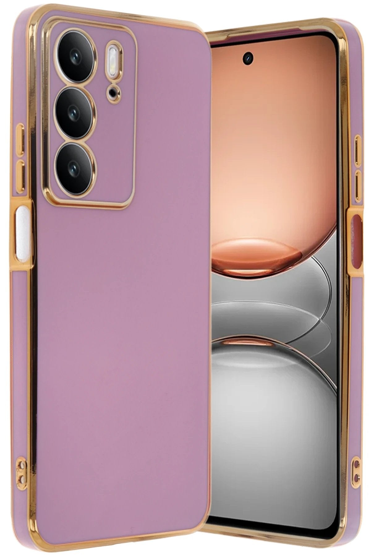 Realme C75 4G Kılıf Volet Silikon - Mor-(5796)