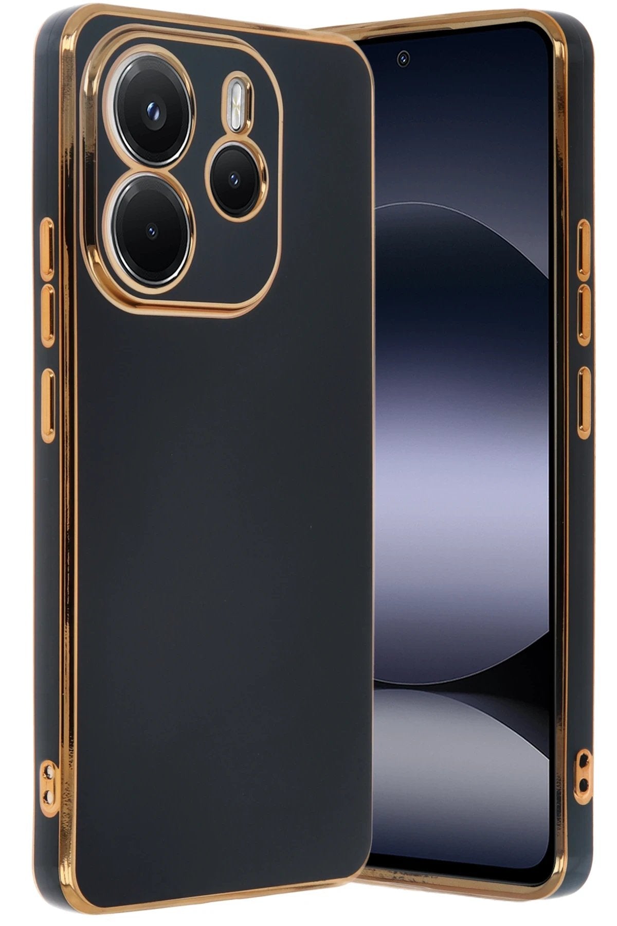 Xiaomi Redmi Note 14 4G Kılıf Volet Silikon - Siyah-(5796)