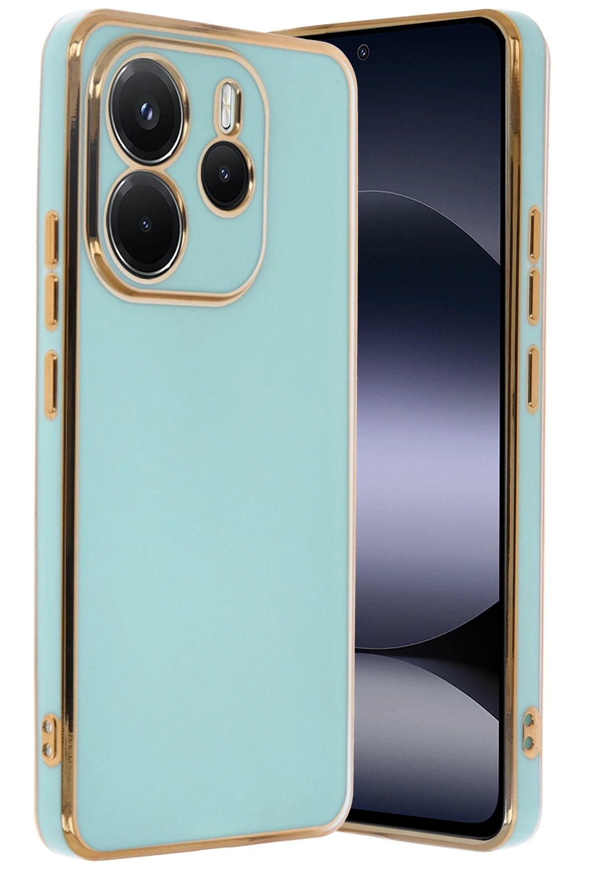 Xiaomi Redmi Note 14 4G Kılıf Volet Silikon - Açık Yeşil-(5796)