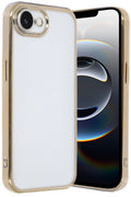 iPhone 16E Kılıf Lensli Silikon - Gold-(5796)