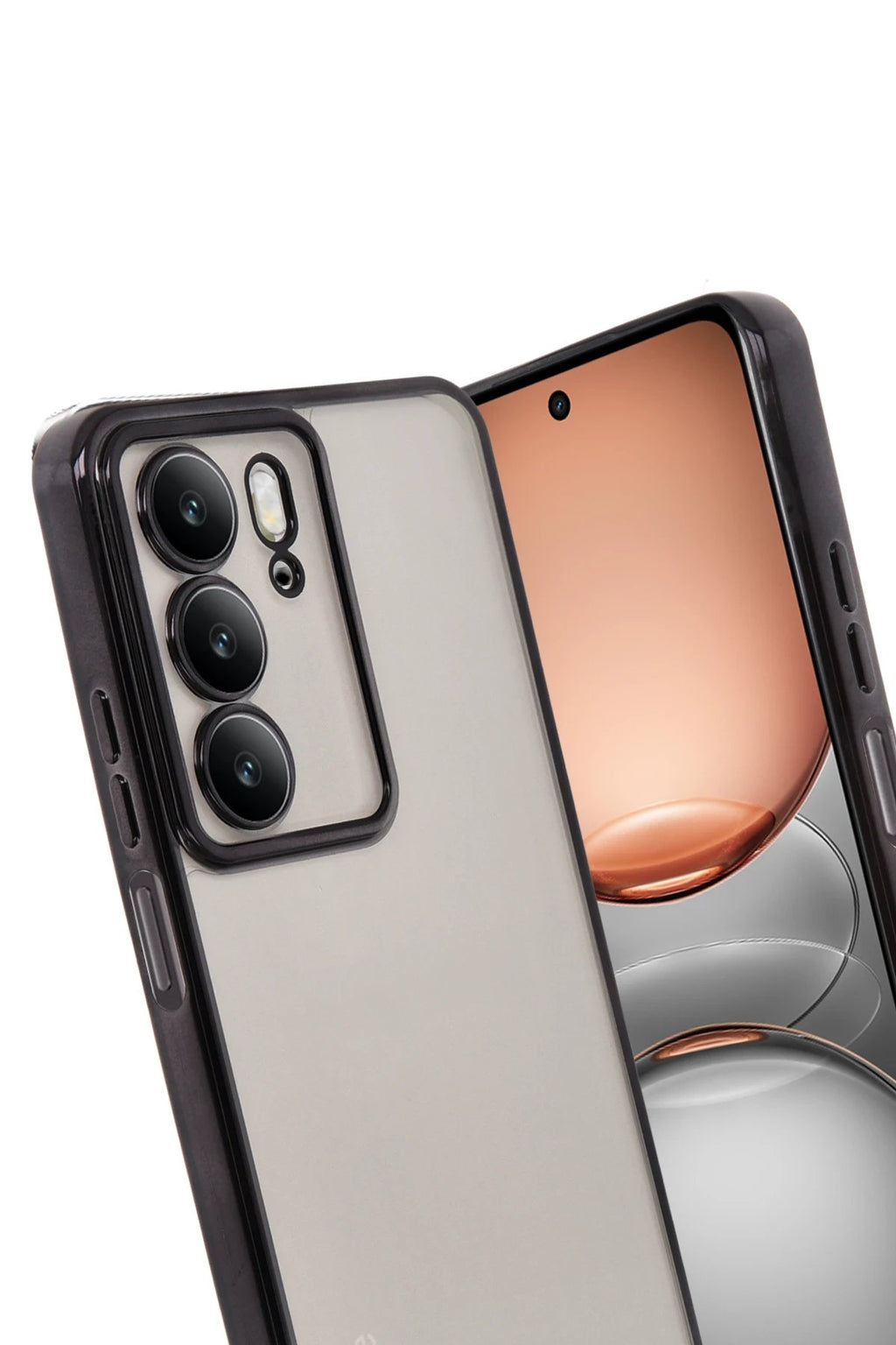 Realme C75 4G Kılıf Lensli Silikon - Siyah-(5796)